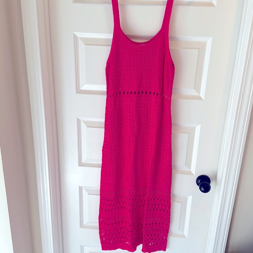 Hot Pink Crochet dress